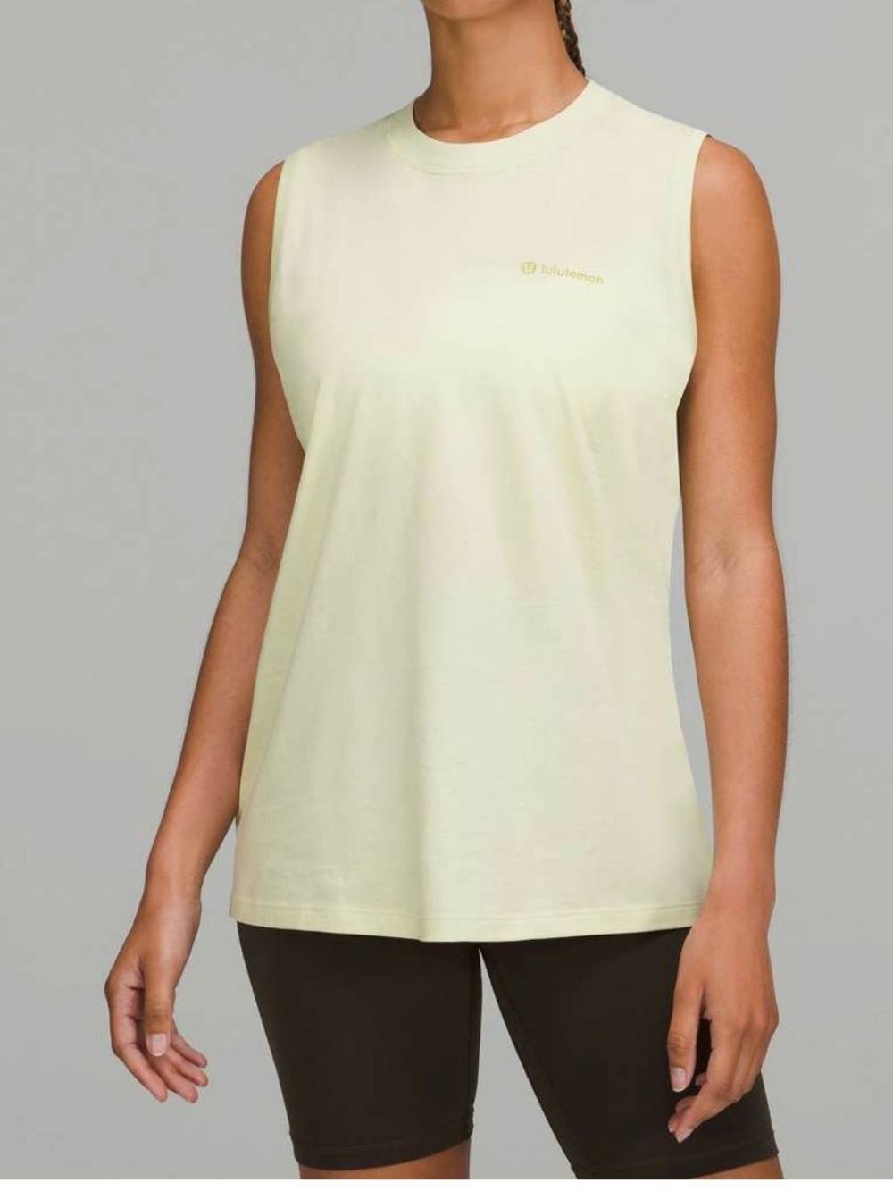 Lululemon Women’s Sleeveless Muscle Tank in Pale Yellow
